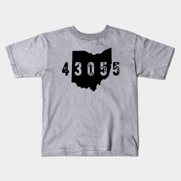 43055 Zip Code Newark Ohio Kids T-Shirt by OHYes